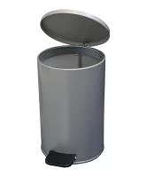 Урна с педалью 10 л (серый металлик)