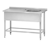 Ванна с рабочей поверхностью РПЦн 1200 «Norma Inox» м/о 400x500x250 (правая, ножка угловая)